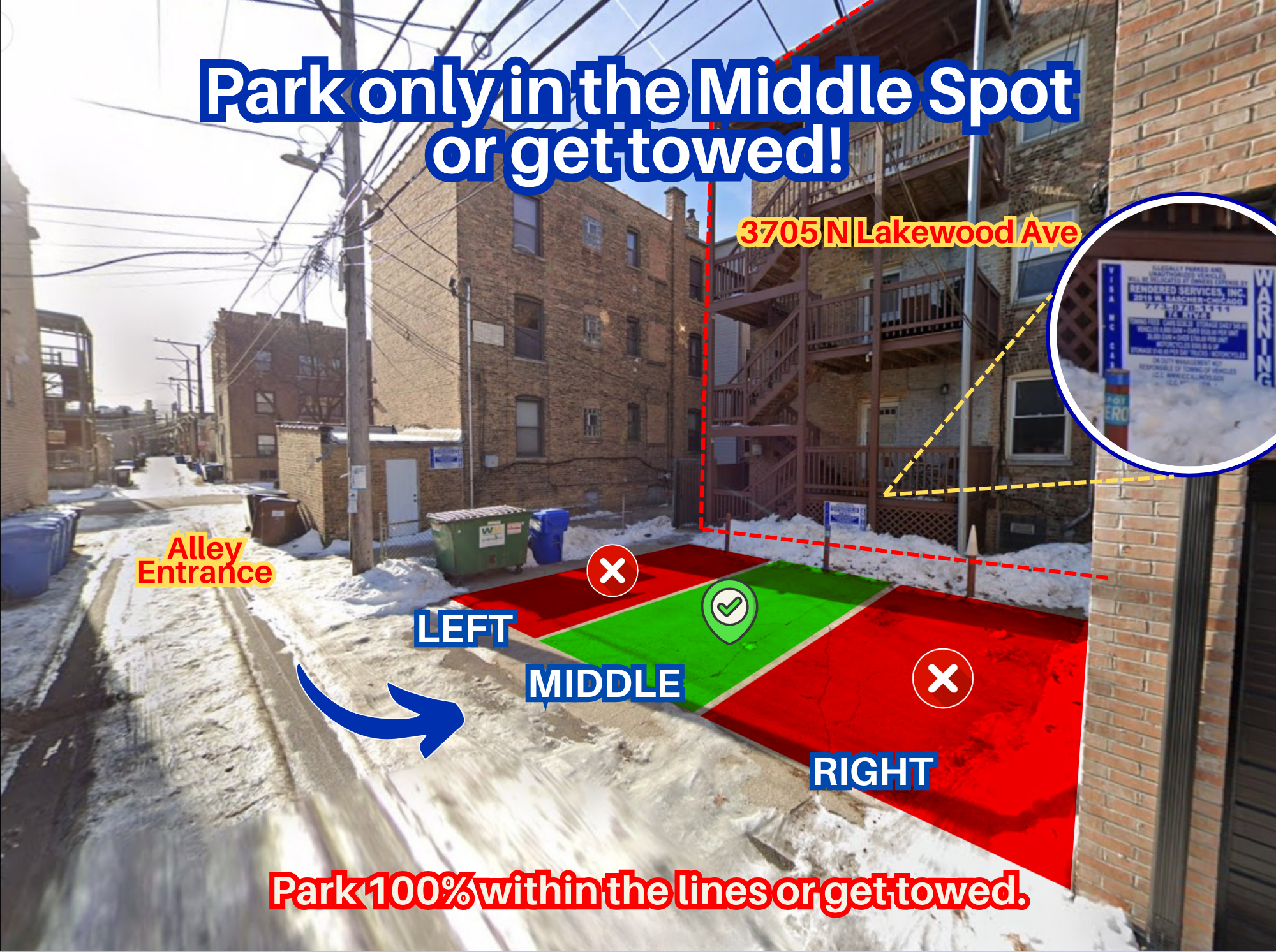 Photo of 3705 N Lakewood Ave. - Middle Spot Only