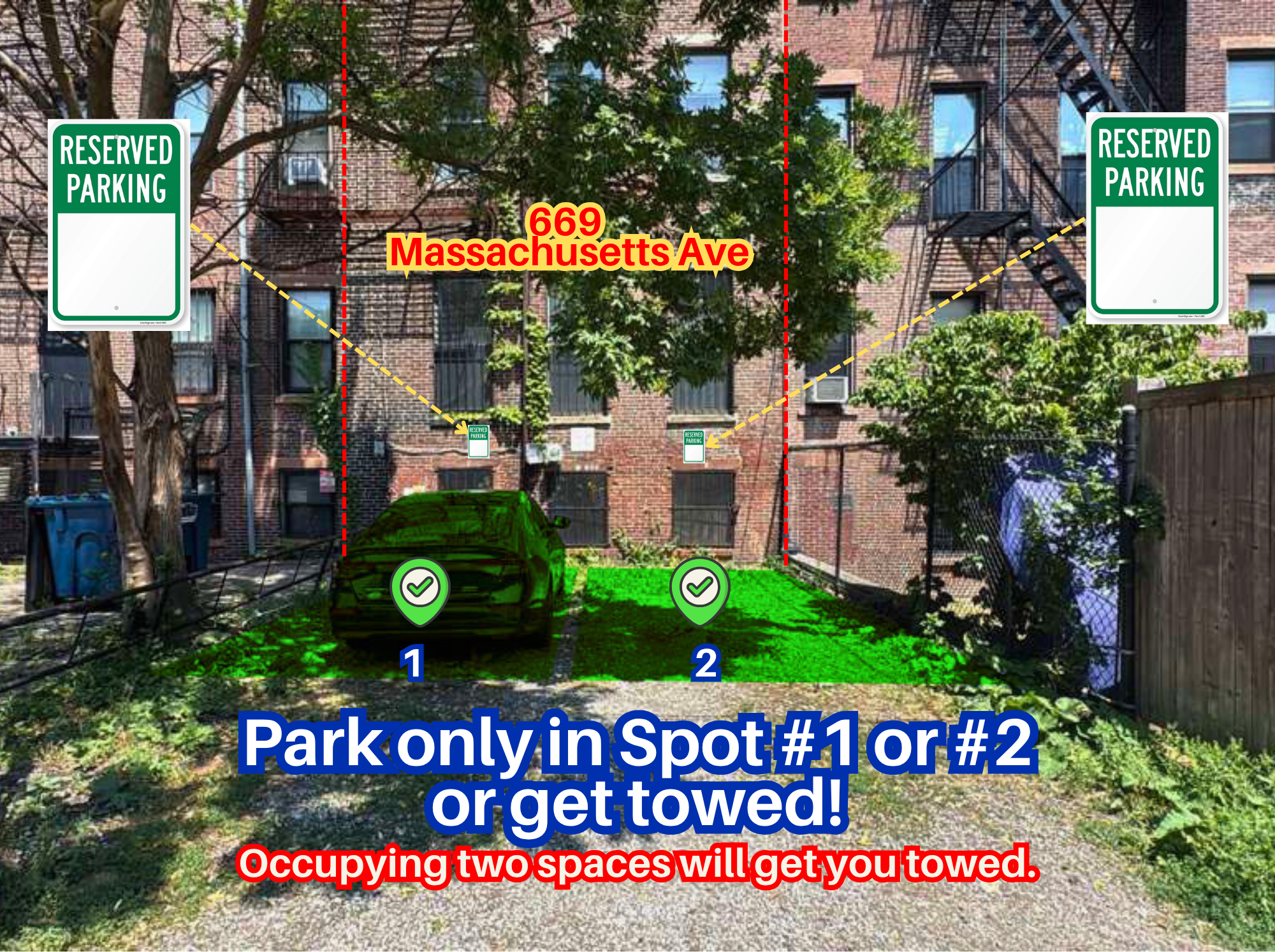 Photo of 669 Massachusetts Ave. - Spot #1 and #2