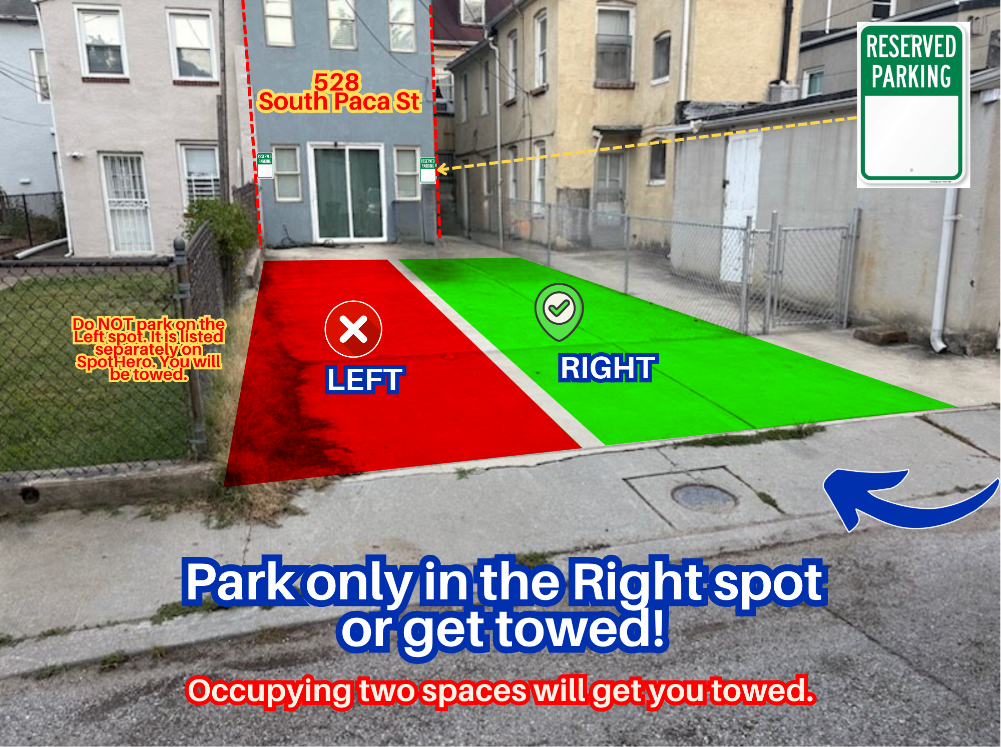 Photo of 528 S Paca St. - Right Spot Only