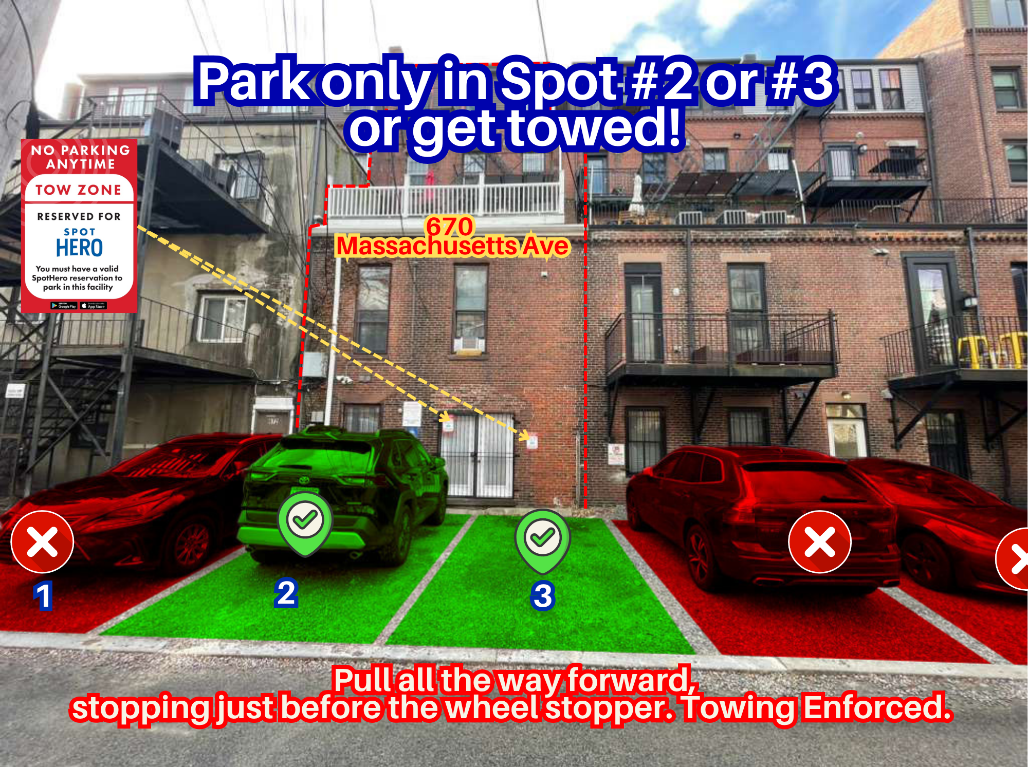 Photo of 670 Massachusetts Ave. - Spot #2 or #3 Only