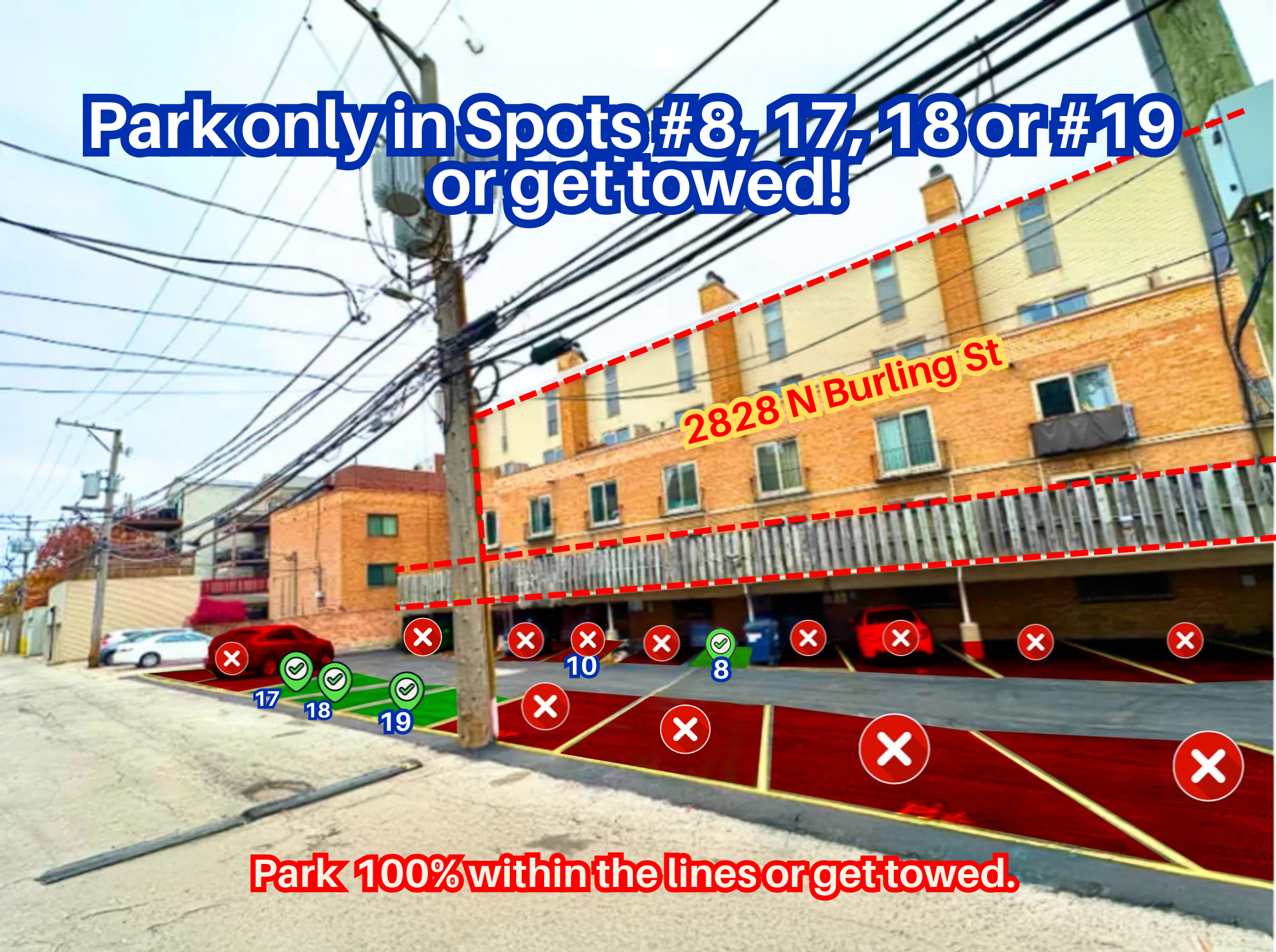 Photo of 2828 N Burling St. - Spots #8, 17, 18 or #19 Only