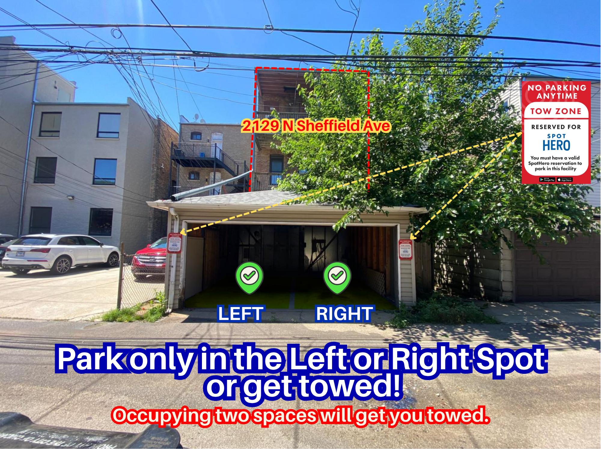 Photo of 2129 N Sheffield Ave. - Left or Right Garage Spot