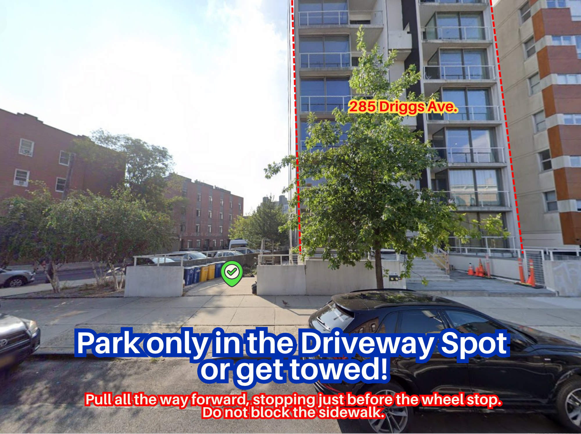 Photo of 285 Driggs Ave. - Driveway Spot