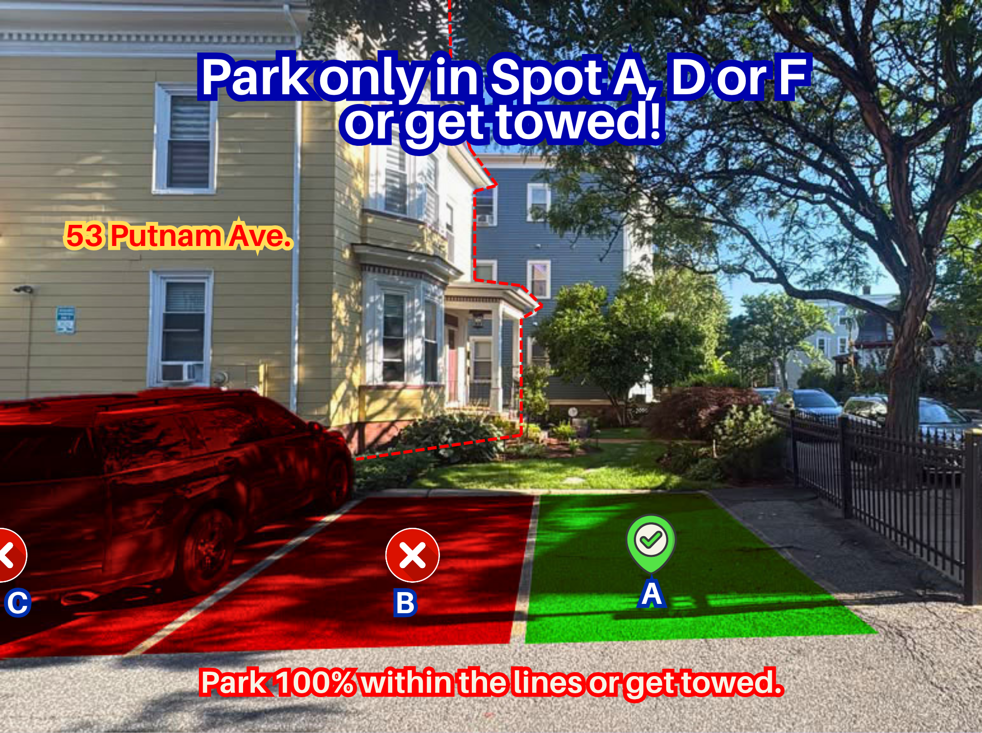 Photo of 53 Putnam Ave. - Spot A, D or F Only