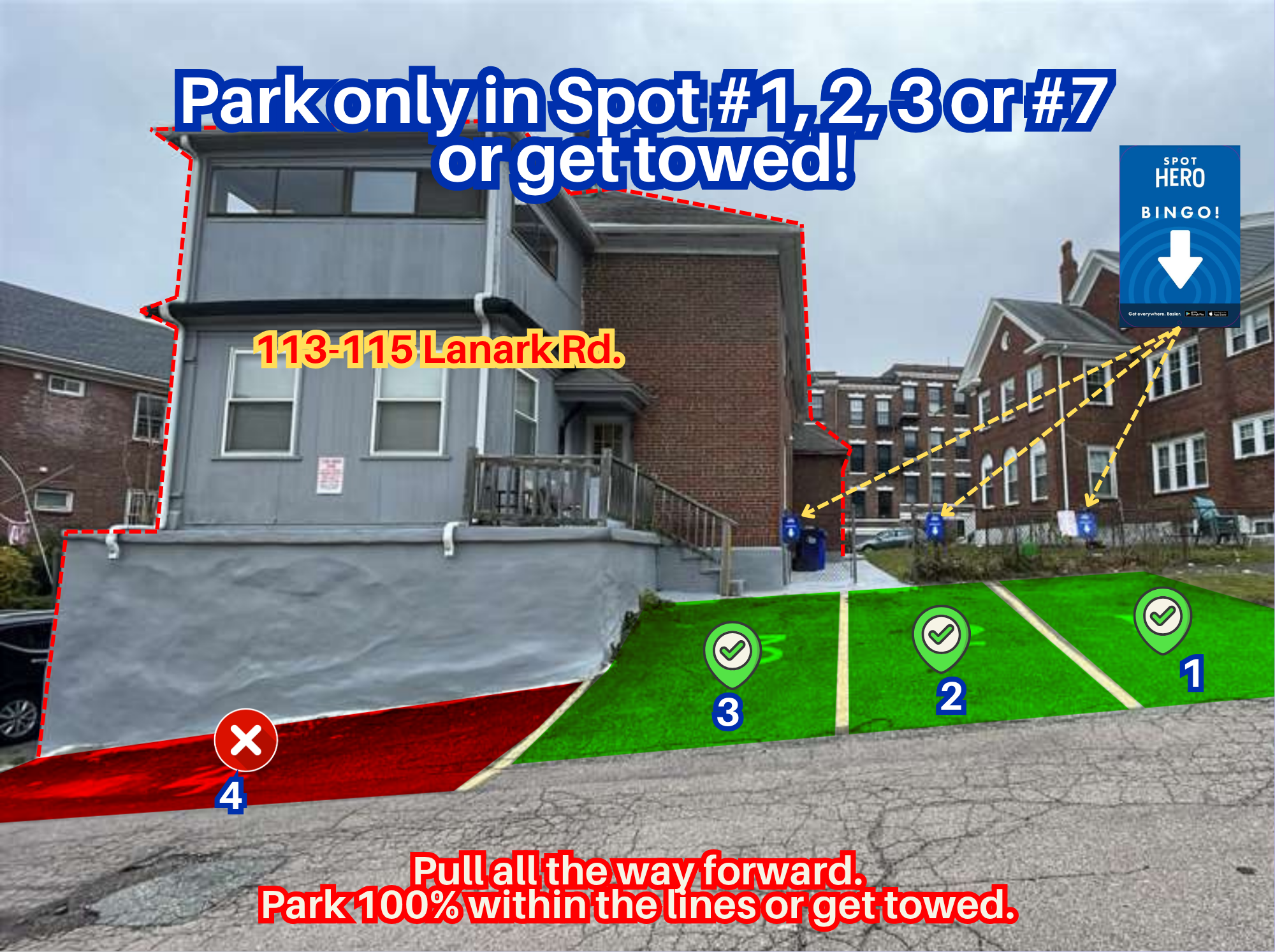 Photo of 113-115 Lanark Rd. - Spots #1, 2, 3 or #7 Only