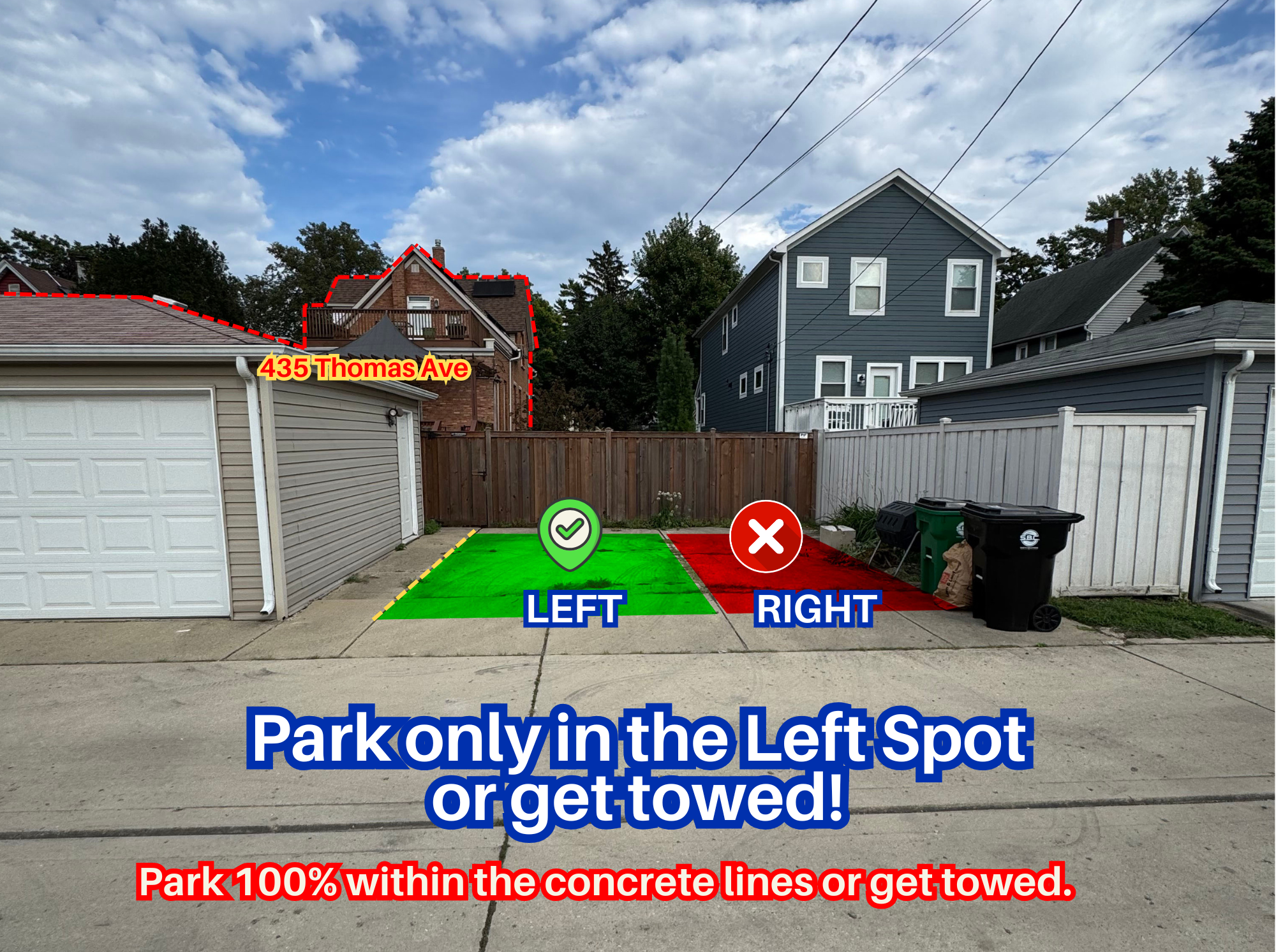 Photo of 435 Thomas Ave. - Left Spot Only