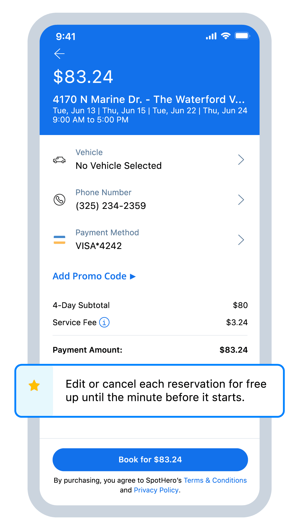 Phone Screenshot of Checkout Page with Edit Function Highlighted