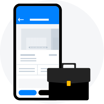 Icon of the app on the spot details page with a briefcase overlaid