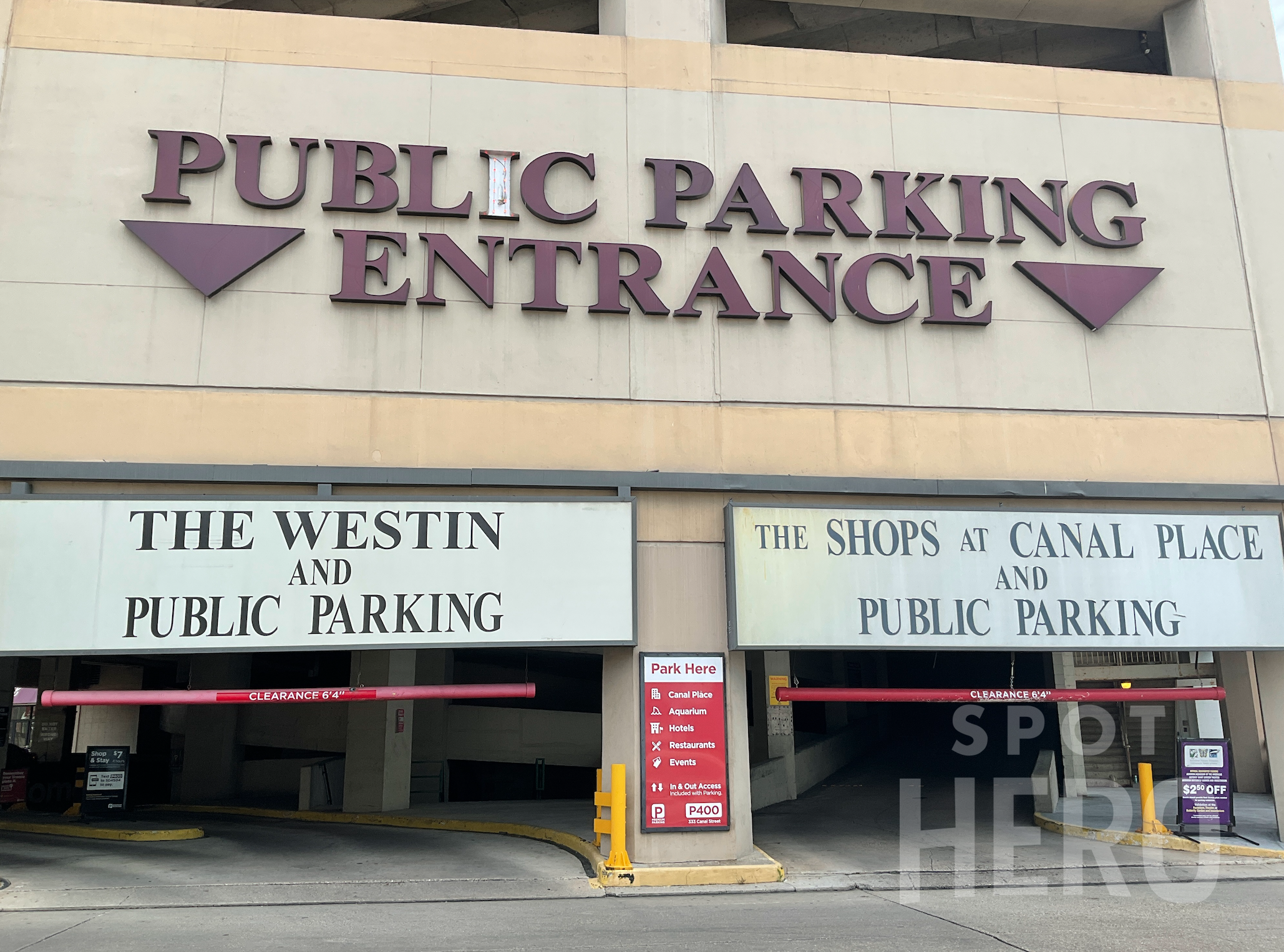 Convenient parking at P403, 201 Canal St, New Orleans, LA