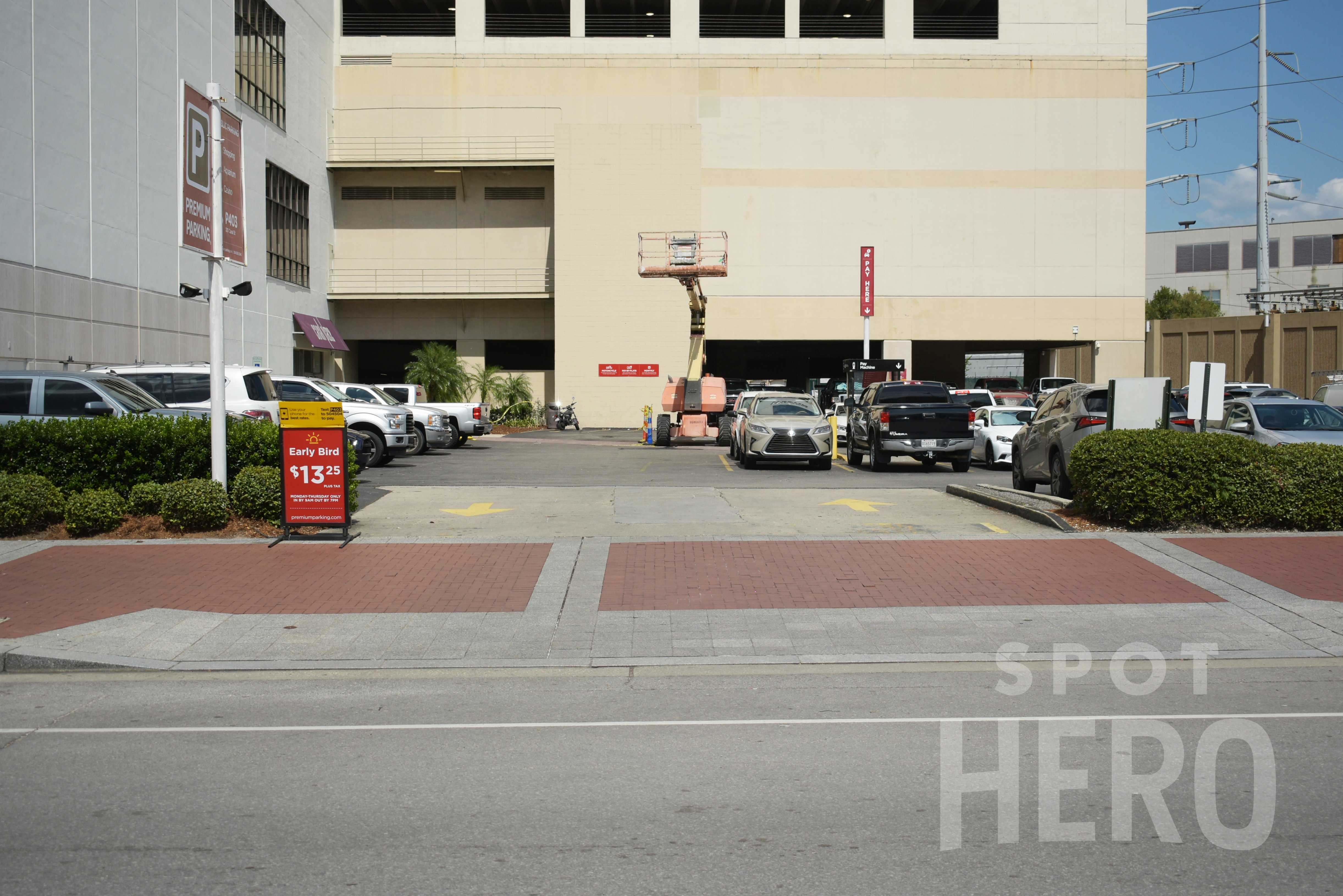 Convenient parking at P403, 201 Canal St, New Orleans, LA