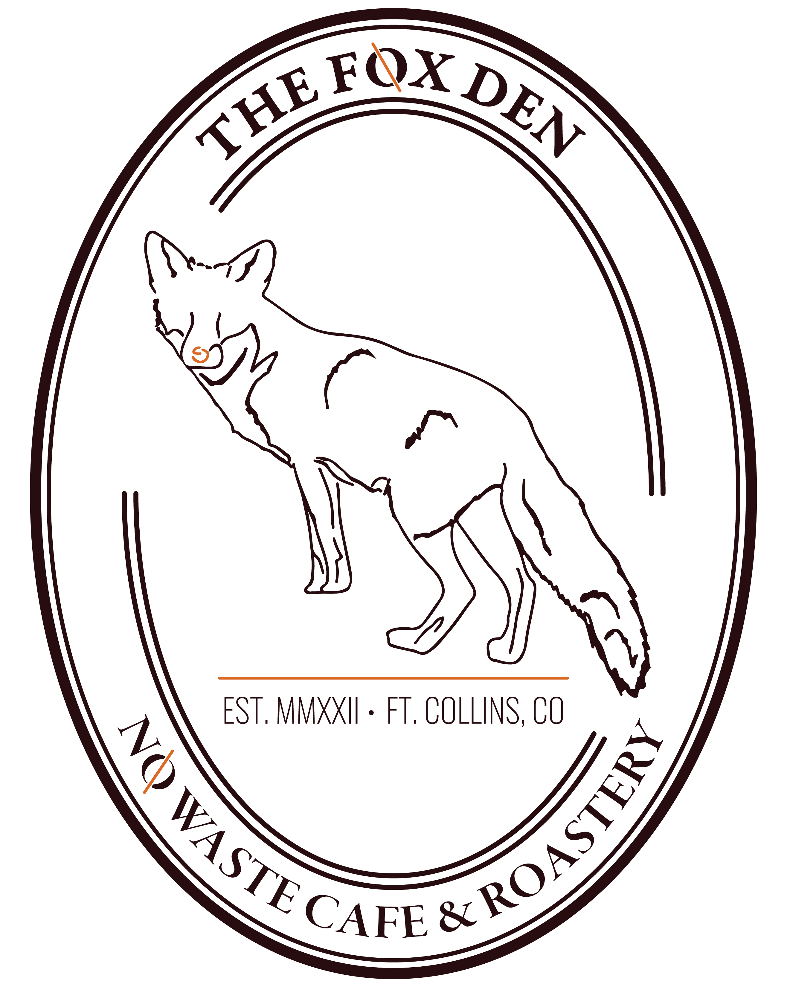 The Fox Den: No Waste Cafe & Roastery logo