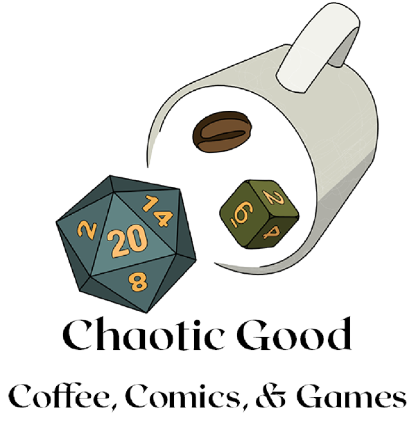 Chaotic Good: Coffee, Comics and Games logo