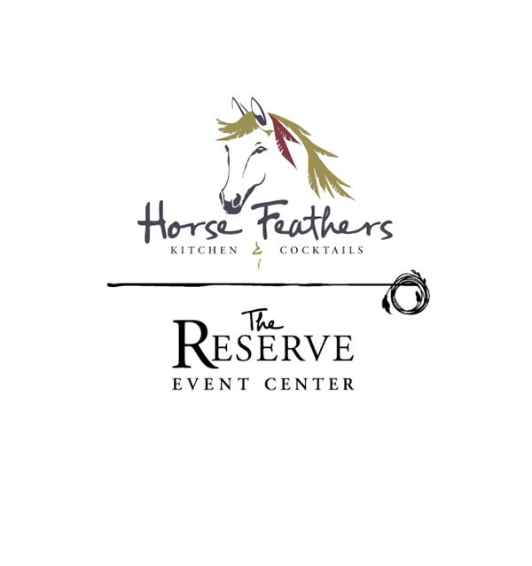 HorseFeathers Kitchen & Cocktails and The Reserve Event Center logo