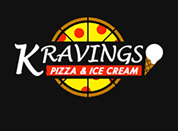 Kraving's Pizza and Ice Cream logo