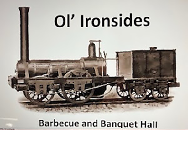 Ol’ Ironsides Barbecue and Banquet Hall logo