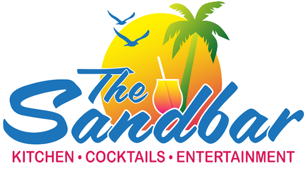 SandBar. Kitchen. Cocktails. And Entertainment. logo