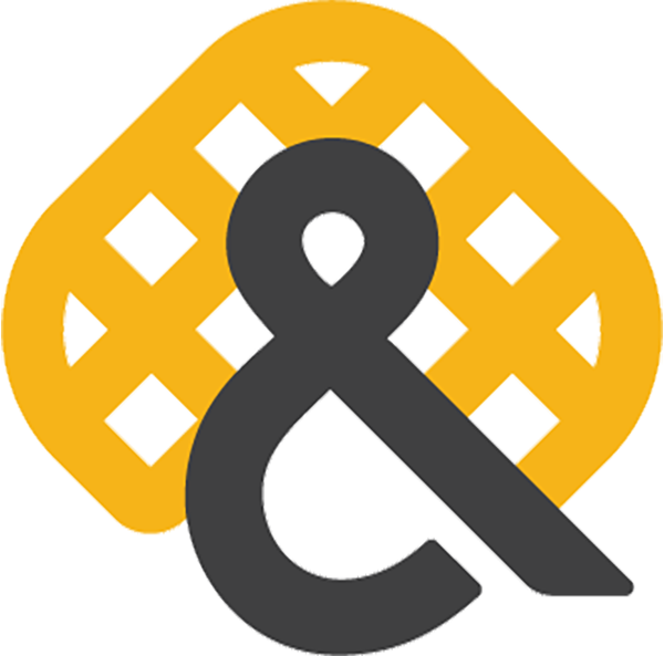 & waffles logo