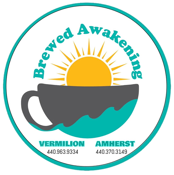 Brewed Awakening - Vermillion logo