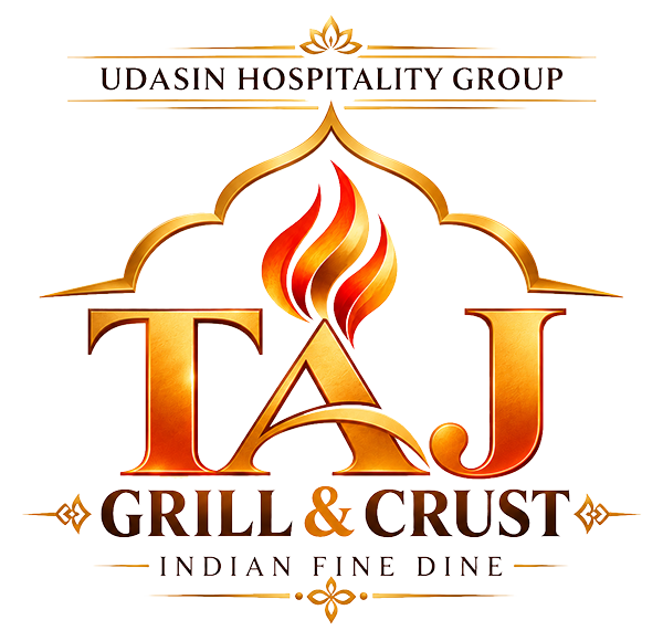 TAJ GRILL & CRUST logo