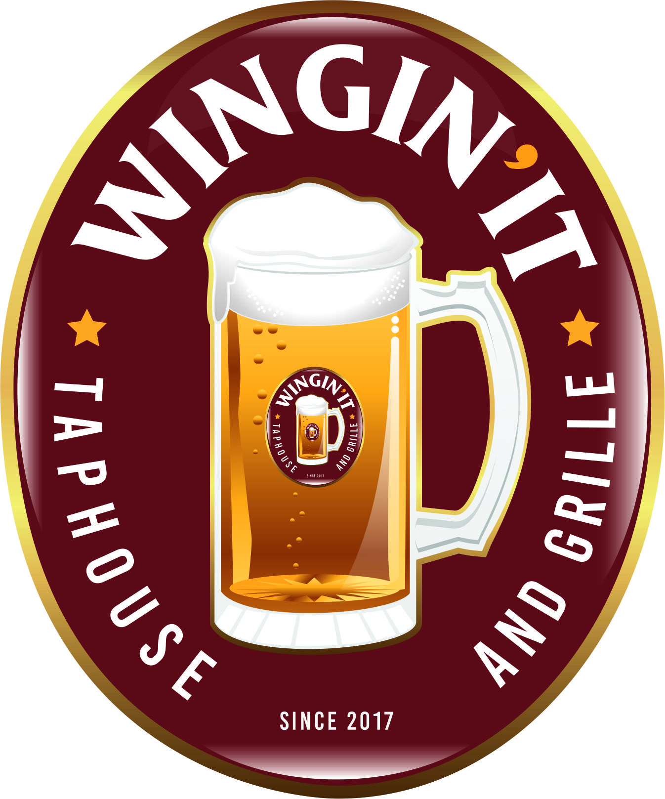 Wingin' it Bar and Grille logo