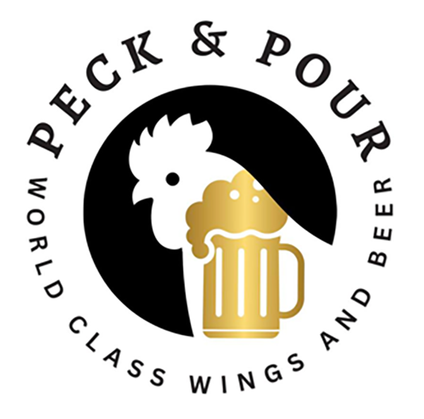 Peck & Pour, Wings & Beer logo