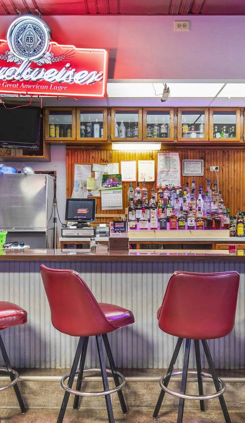 Trackside bar and on sale grill