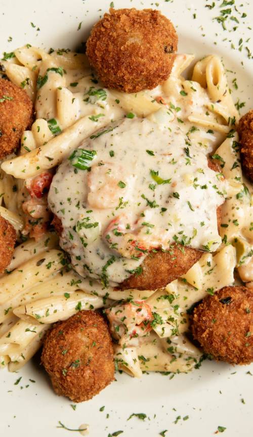 Crab Cake Alfredo