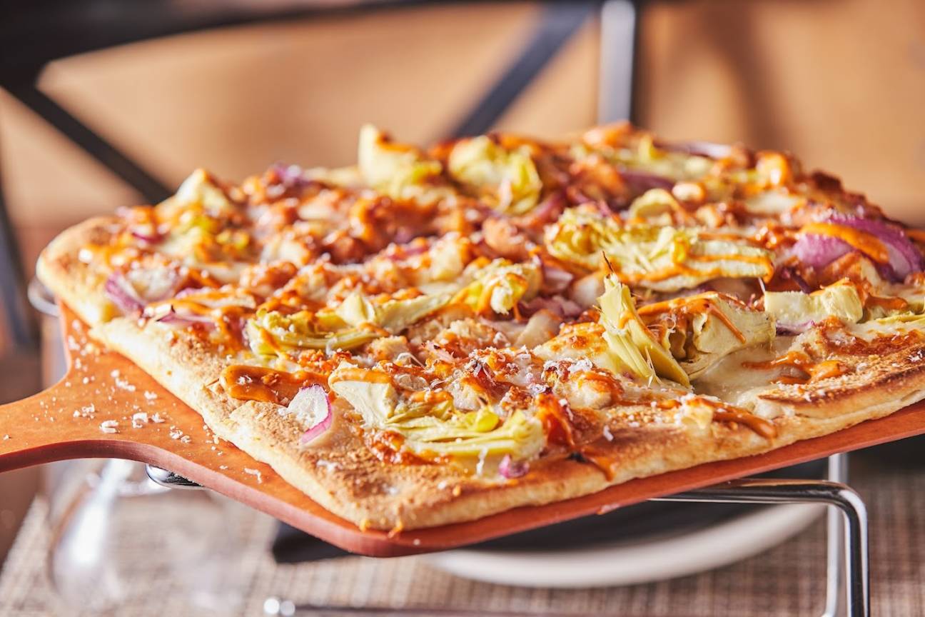 Fresh ingredients and unique toppings wood fired pizza