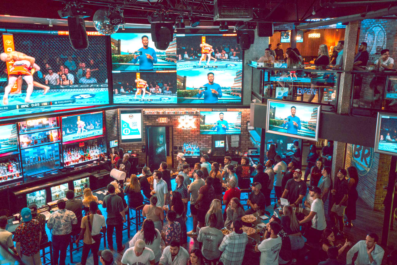 Bottle Rockets Bar & Eats - Best Sports Bar Plano TX - Huge 4K TVS