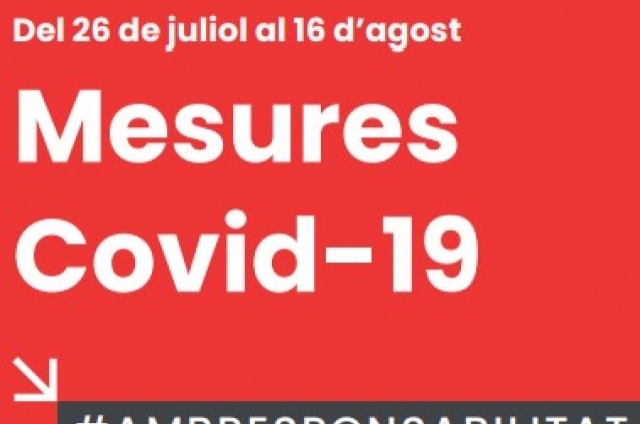 ACTUALITZACIÓ NOVES MESURES COVID-19 FINS EL 16 D'AGOST