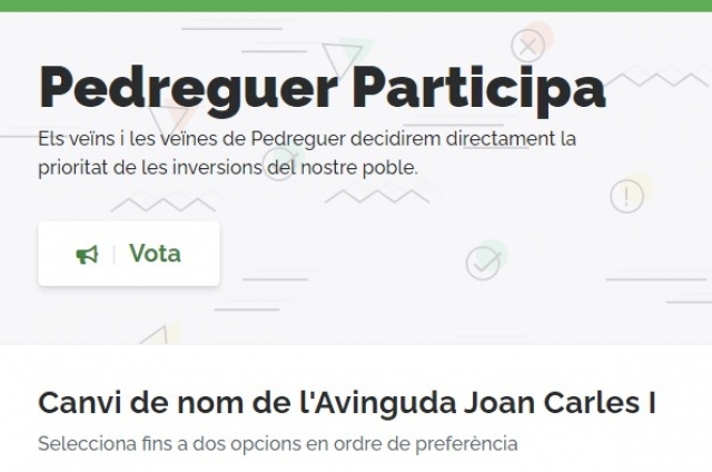 Canvi de nom de l'Avinguda Joan Carles I
