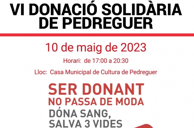 DONACIÓ DE SANG (10 DE MAIG)
