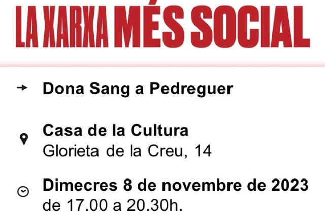 DONACIÓ DE SANG (8 DE NOVEMBRE)