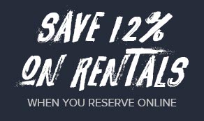 Save 12% on rentals when you reserve online