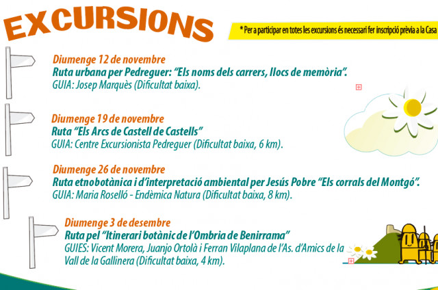 EXCURSIONS - XXII Jornades d'Ecoturisme	