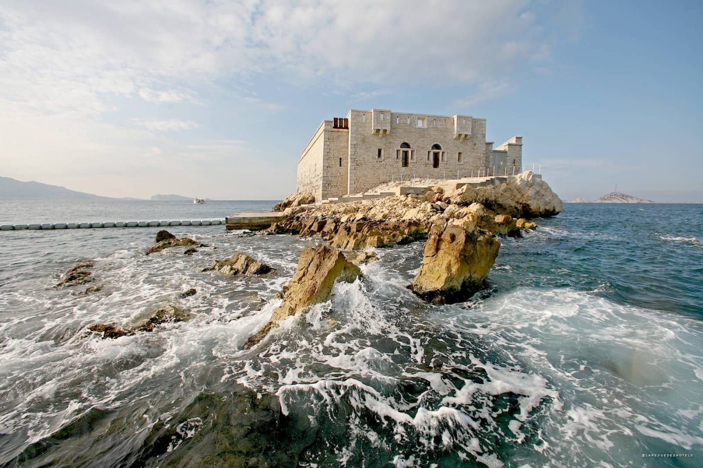 Degaby Island and its fort in the bay of Marseille