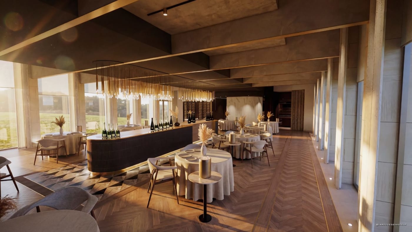 Rendu de la salle du restaurant ATLAS James & Maria Close à Rockliffe