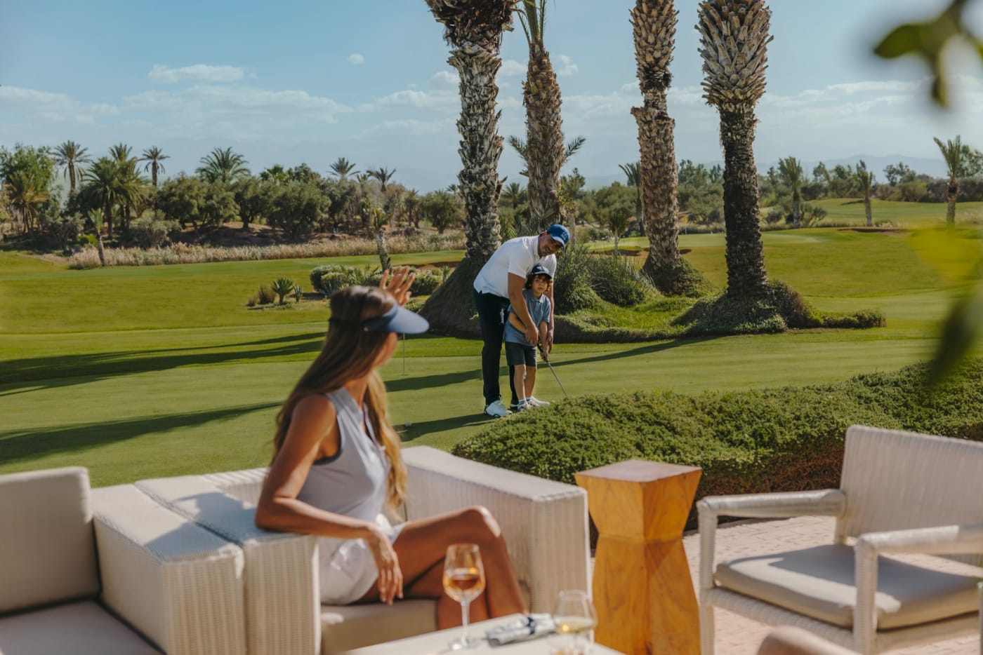 Country Club terrace facing the 18-hole golf course