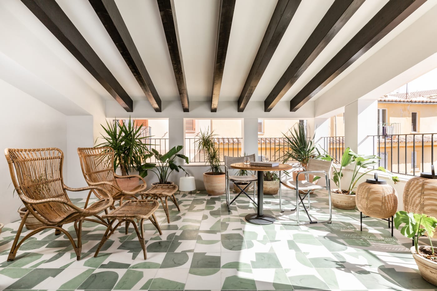 La terraza cubierta del Concepció by Nobis en Palma de Mallorca