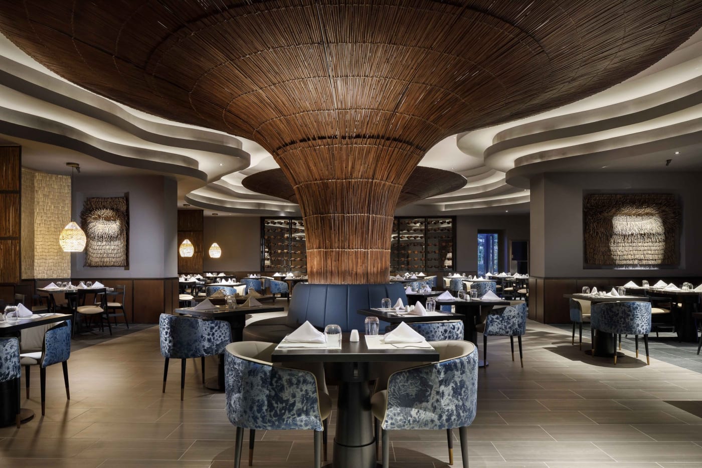 Rendu de la salle du restaurant thaïlandais Thai au Lopesan Caoba Lagoon Resort de Punta Cana