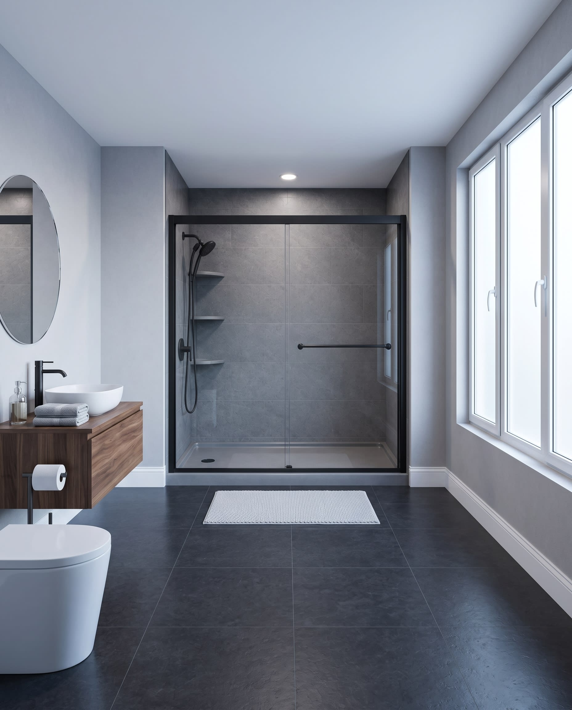 A beautiful, finished VizaBath bathroom