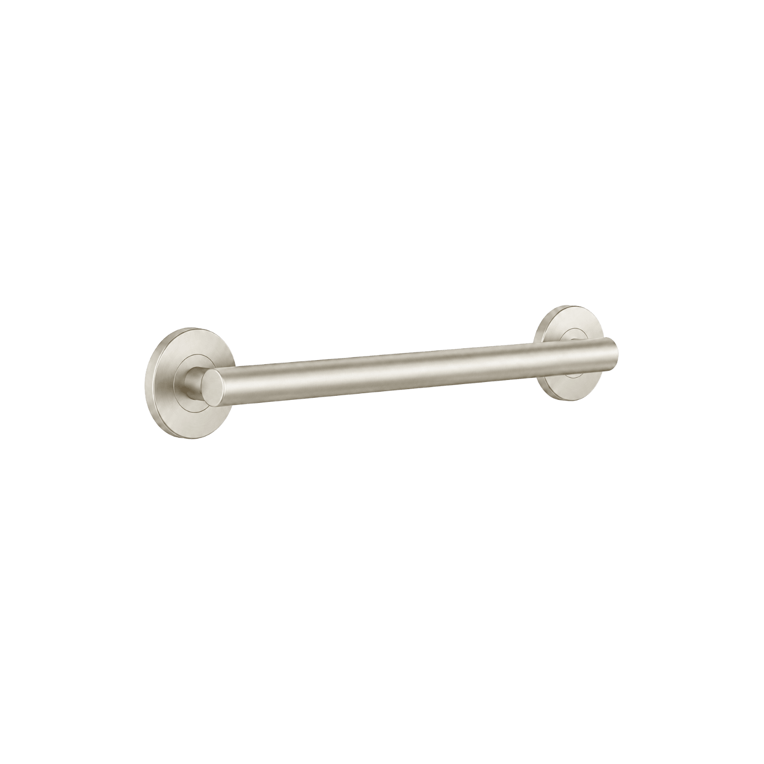 Brushed nickel ADA-style shower grab bar