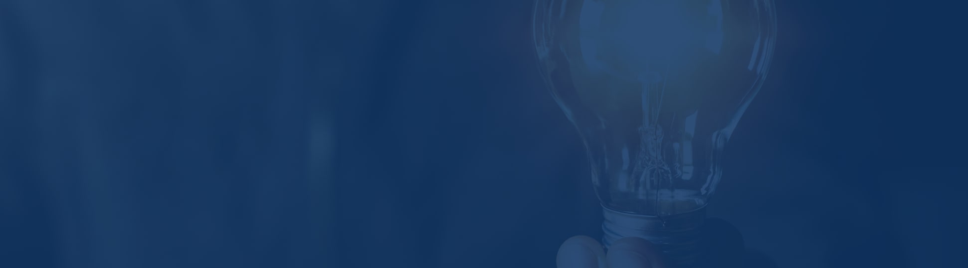 blue background with light bulb