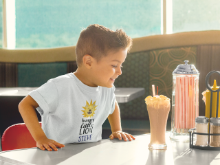 Child with personalized T-Shirt