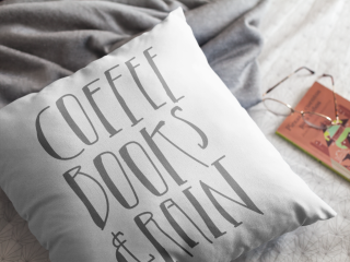 Personalised Pillow on bed