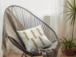 Customised Pillow on a Chair