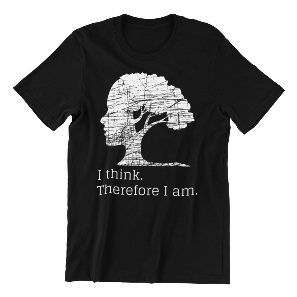 flatlay of a custom t-shirt with philosphical saying