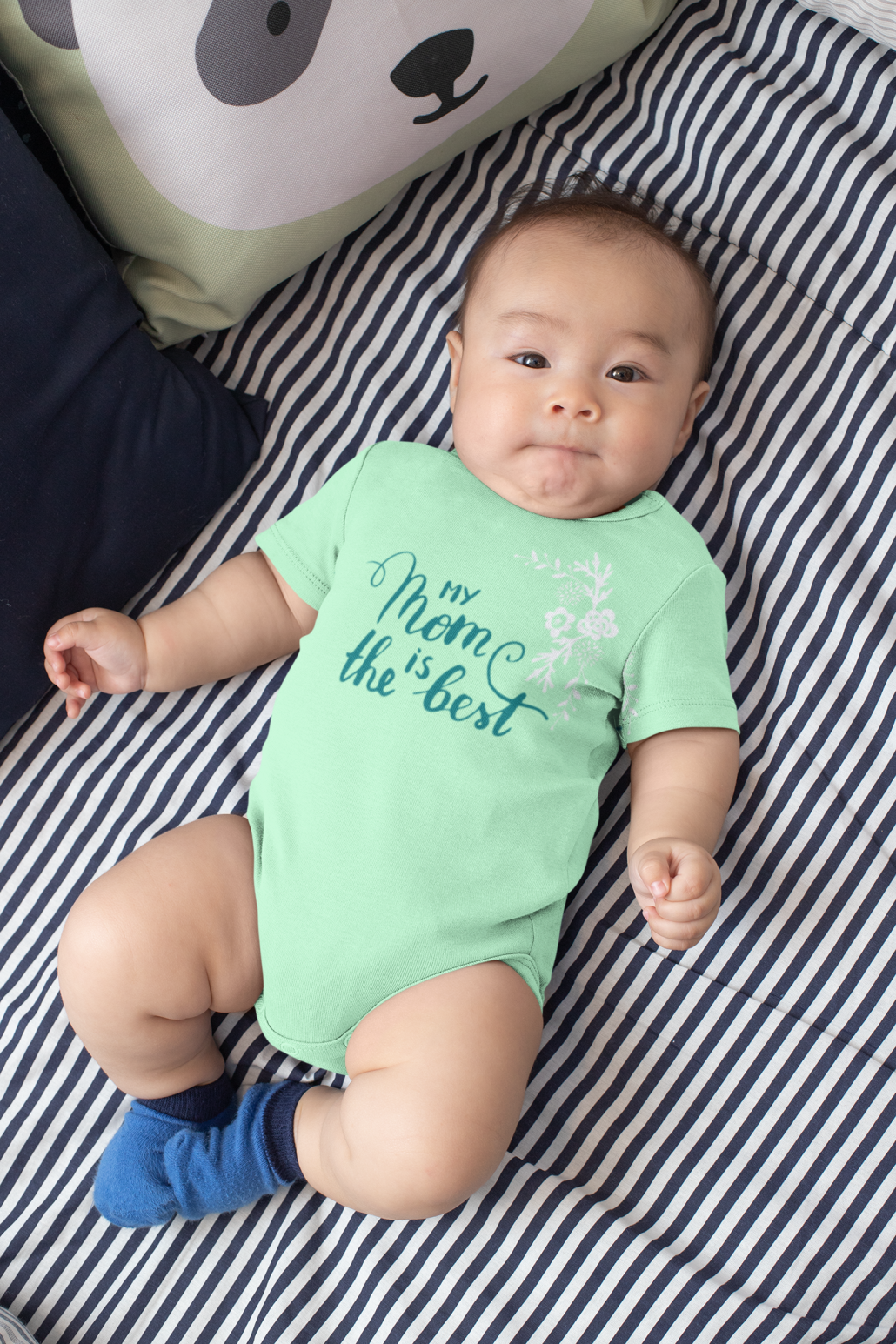 baby in custom onesie