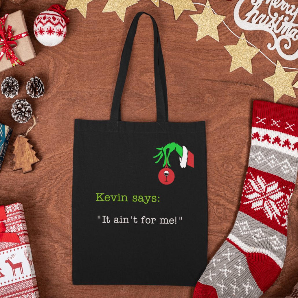 Custom tote bag with chrsitmas grinch