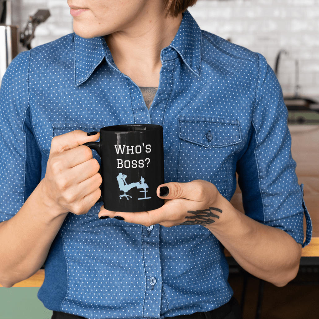 Boss with custom mug and design